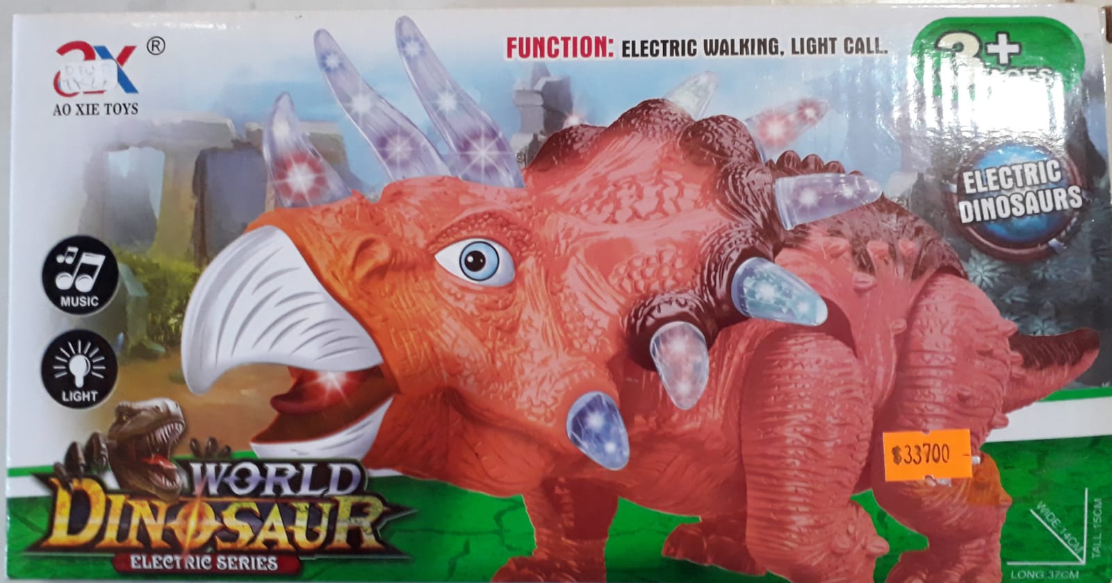 dinosaurio camina-luces-música $33700