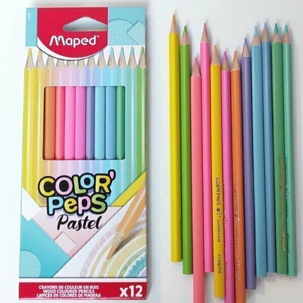 Maped pastel x 12 largo