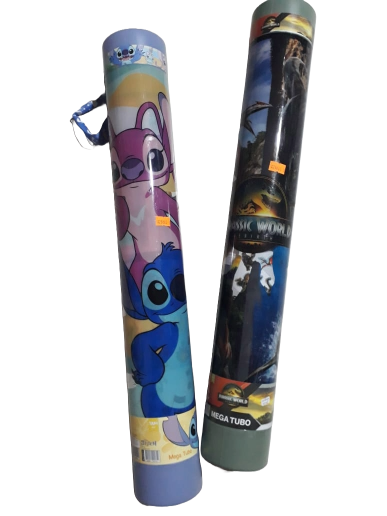 tubo con láminas y marcadores $29600